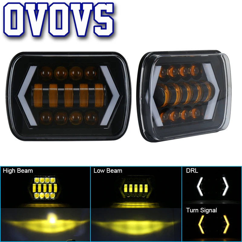 5x7 &quotПередняя прямоугольсветодиодный светодиодная фара запасные лампы H6054 H5054