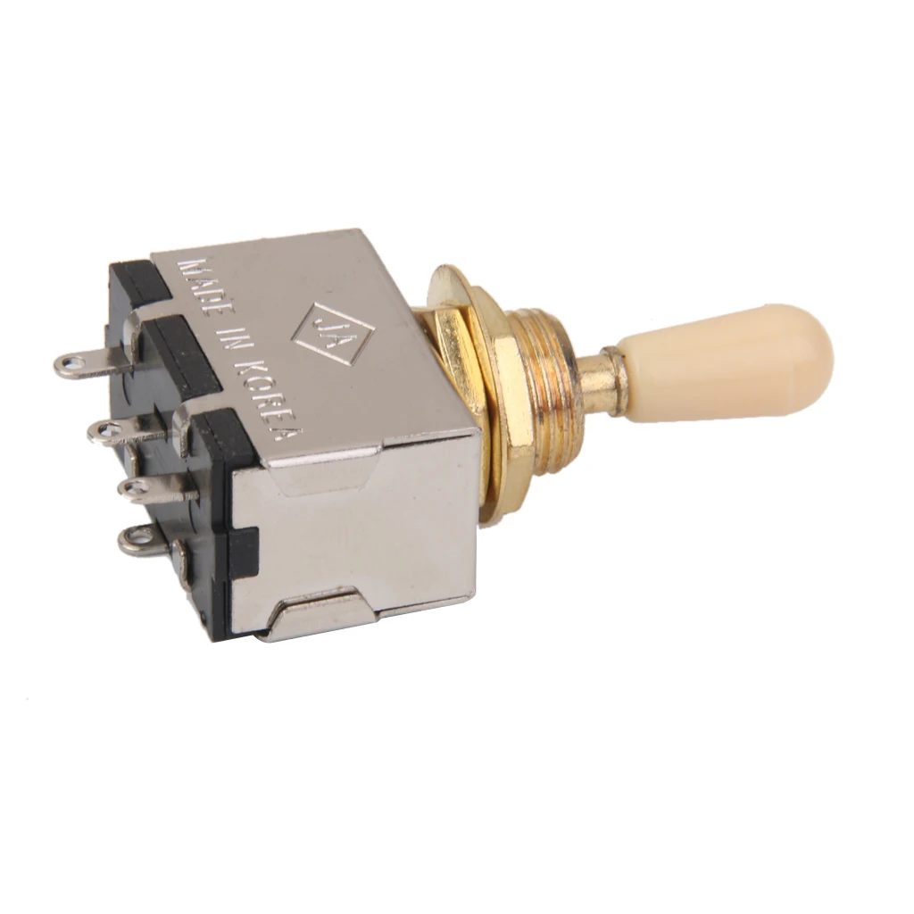 

3-way Gold Box Toggle Switch w/ Cream Cap for Electric Guitar