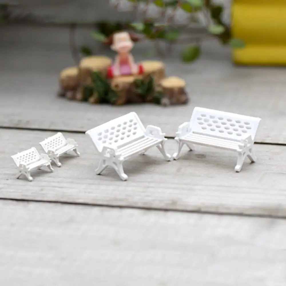 Белые шахты парковые скамейки микро пейзажи декоративные материалы маленькие
