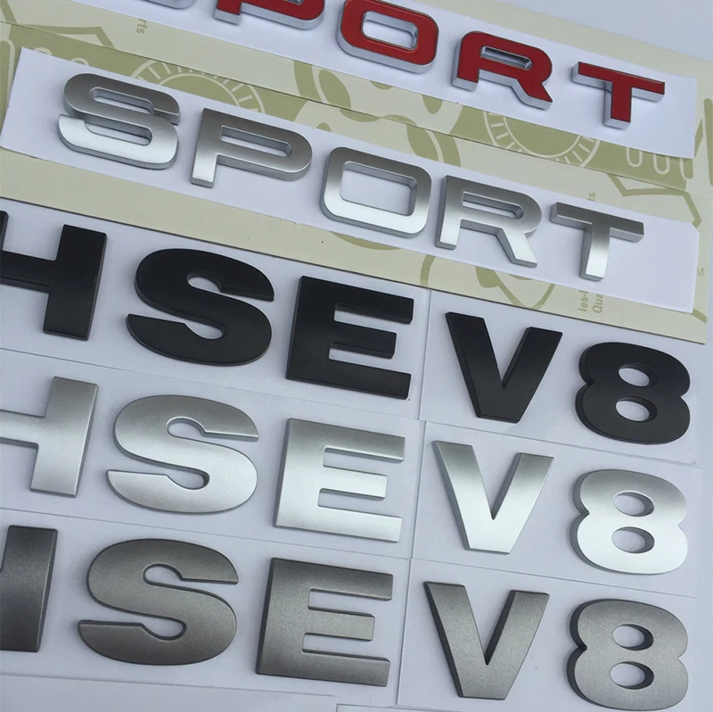 Логотип эмблема для Land Range Rover SPORT V8 HSE глянцевая черная Матовая Серебристая