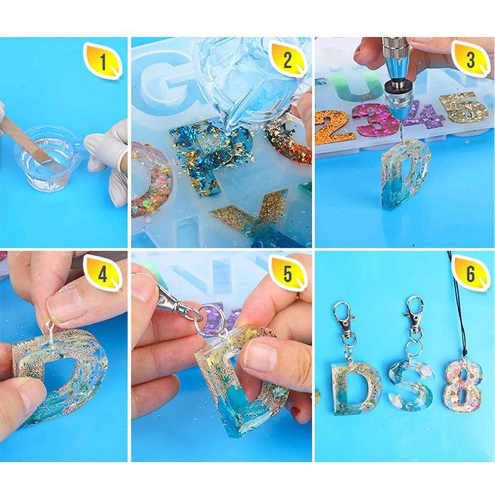 Алфавит из смолы силиконовый набор форм обратной литья с изображением букв и