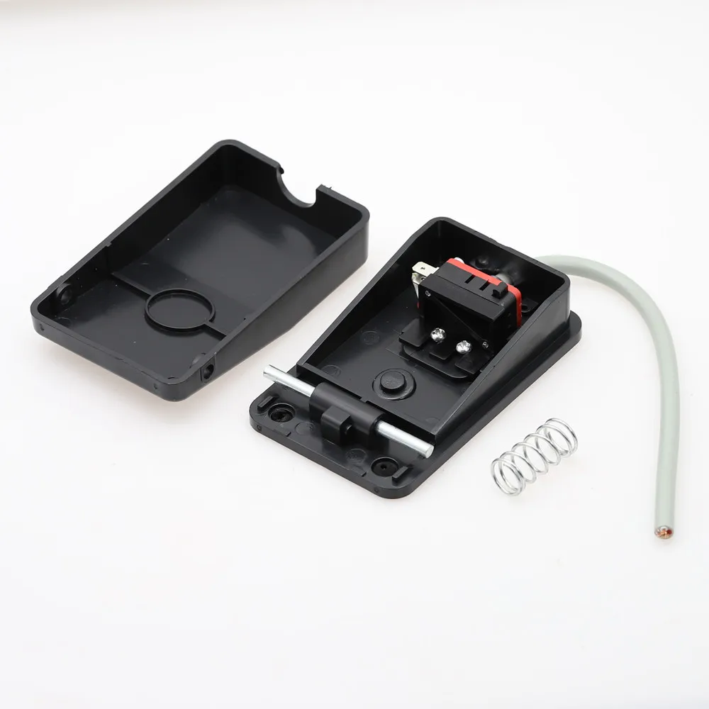 Черная саморегулируемая SPDT Нескользящая металлическая мгновенная педаль с