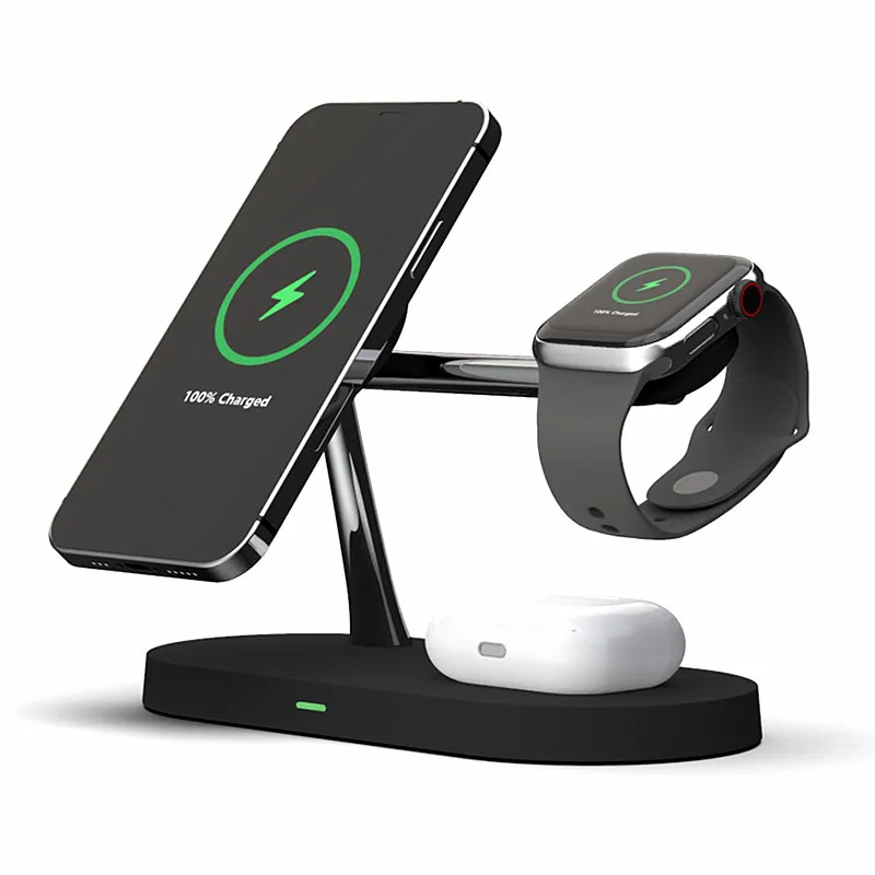 HOJIWI Multi Magnetic Wireless Charger 15W Fast Charging Station for Magsafe iPhone 12 pro Max Apple Watch Airpods pro DA02