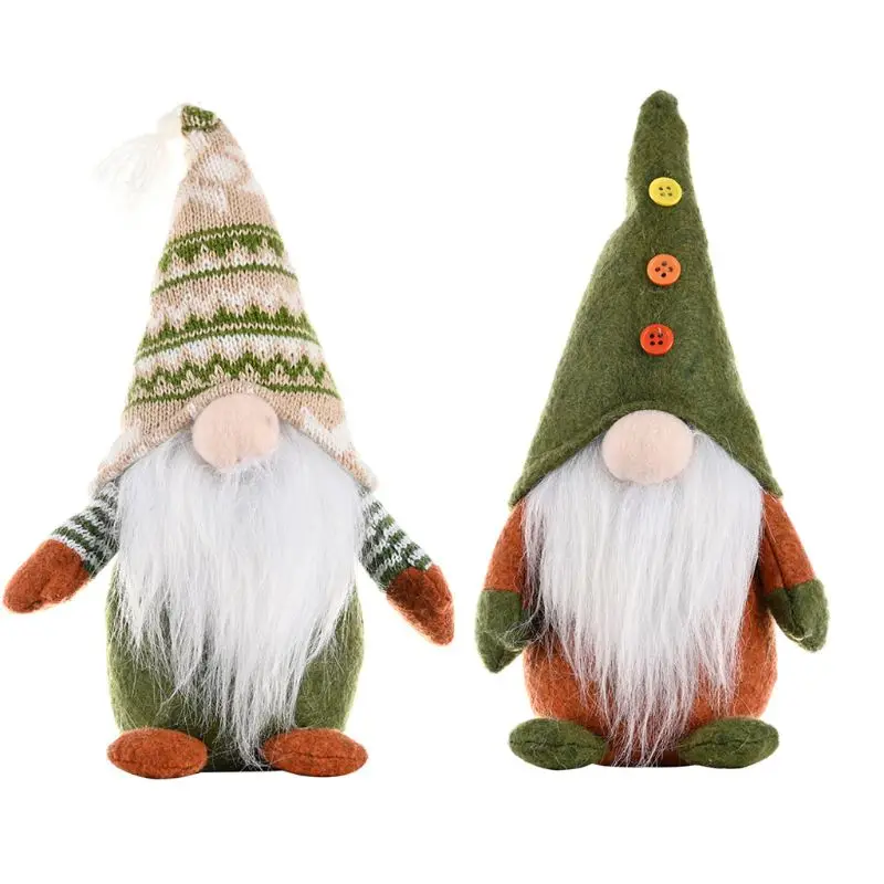 

Handmade Christmas Elf Decoration Standing Swedish Gnome Tomte Toy Doll Ornament 23GB