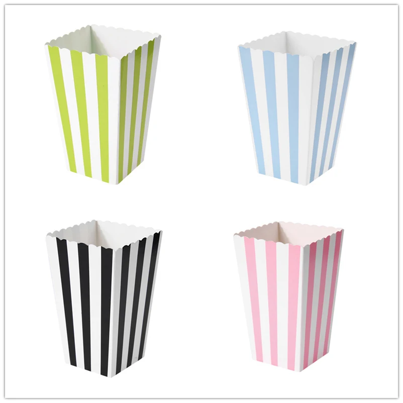 12 шт. подарочные коробки для конфет попкорна свадебных торжеств волнистые круги