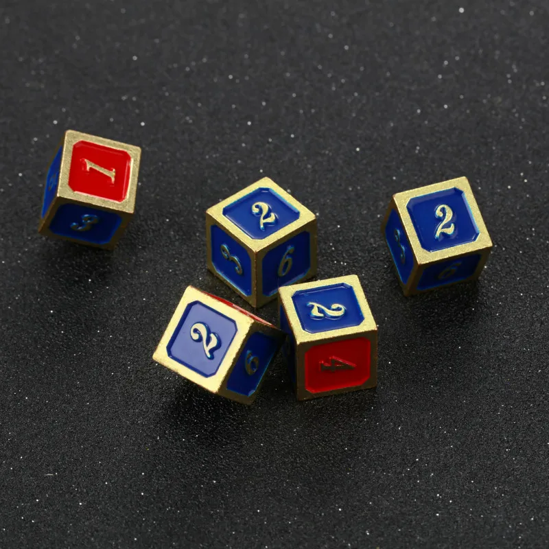 

5Pcs/set New Metallic Color Dice Bar Supplies KTV Mahjong Chess Card Dice 14mm