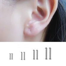 Mini Invisible Earring Piercing Earrings Ball Nose Studs Pins Bone Piercing  Body Piercing jewelry 2pcs Ear Nail Women Jewelry
