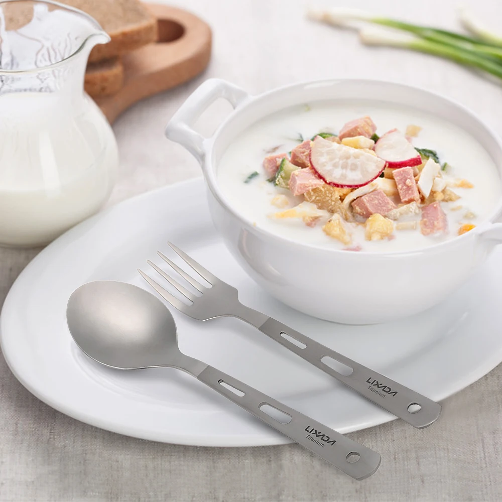 2/4 шт. столовые приборы из титана|Столовые для пикника| |