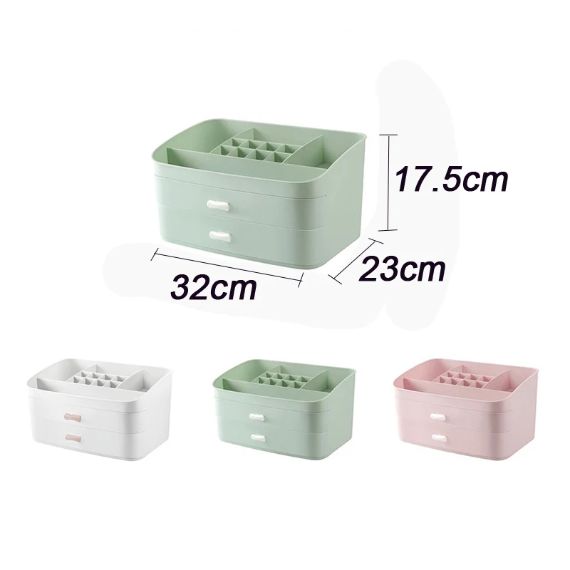 

Organizer For Cosmetics Female Makeup Storage Container Desktop Storage Basket Desk Organizer Table Storage Buckets Sundries Box