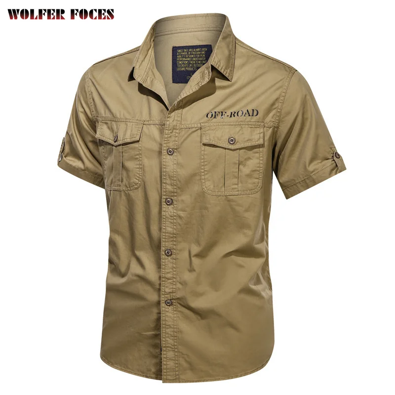 Pure Cotton Short-sleeved Shirt Men's Summer Men's Casual Fashion Half-sleeved Inch Shirts Men's Loose Tops Men's Shirts 2021 
