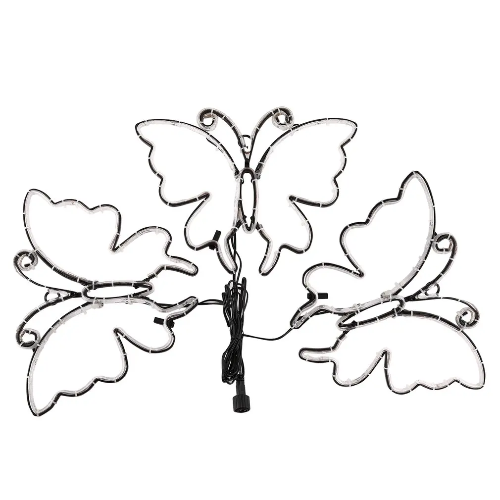 Неоновая вывеска в форме бабочки 3 шт./компл. набор для ночного освещения