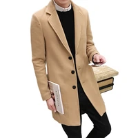 10 colors 2019 autumn and winter new mens woolen coat 5xl large size slim long trench coat fashion slim wild mens jacket