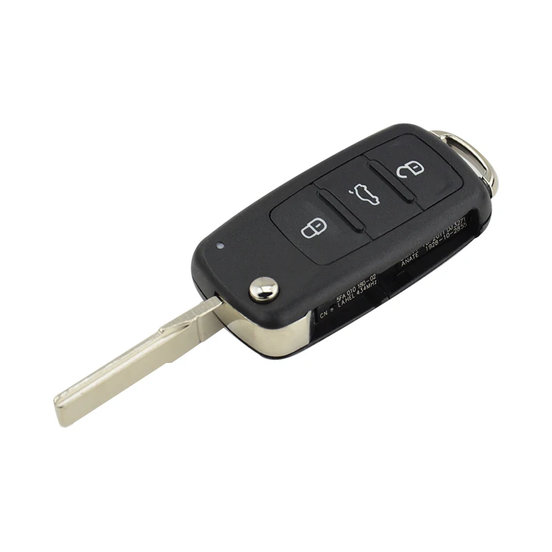 OkeyTech 433 МГц 1KO959753N/1JO959753DJ ID48 чип 3 кнопки флип складной дистанционный ключ брелок от