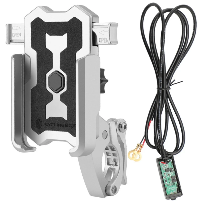 

X5QF Bike Phone Holder, Motorcycle Phone Mount - Motorcycle Handlebar Cell Phone Clamp, Compatible with Sam-sung Ga-laxy S9
