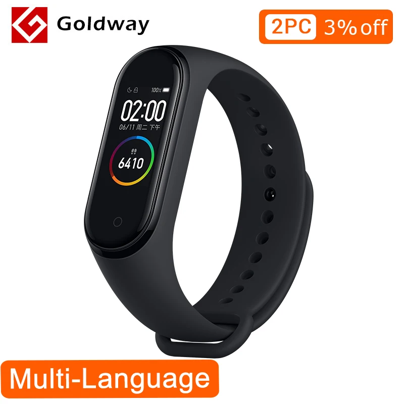 Xiaomi mi Band 4 SmartBand фитнес-браслет пульсометр цветной дисплей спортивный водонепроницаемый mi Band 3 обновление