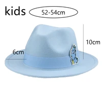 kids hat fedoras band dinosaur cartoon pattern hats for women small 52cm 54cm boys girls child fedora hat new sombreros de mujer