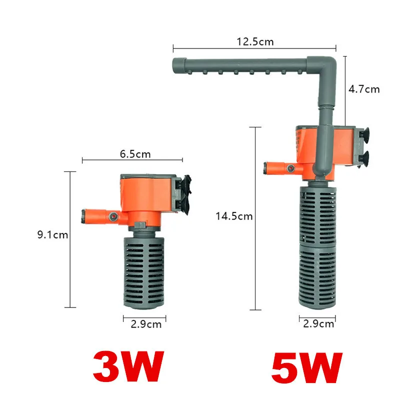 Погружной аквариумный фильтр 3 Вт 5 миниатюрный с внутренним насосом циркуляция