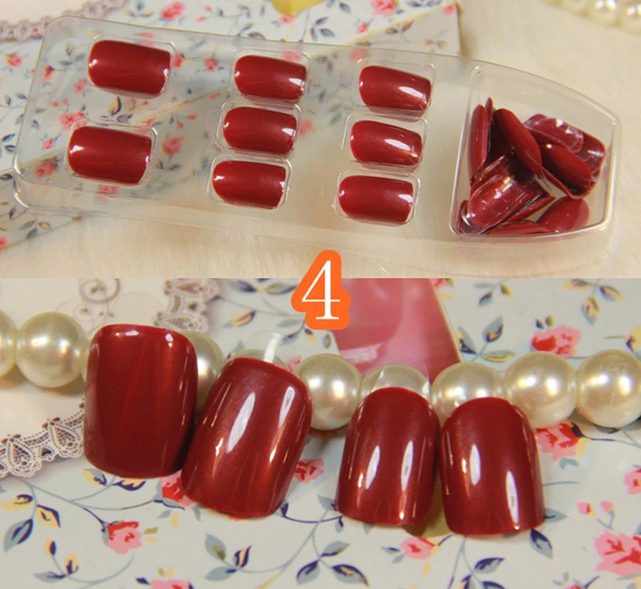 Модные накладные гели для ногтей набор из 24 шт. накладных ногти с полным