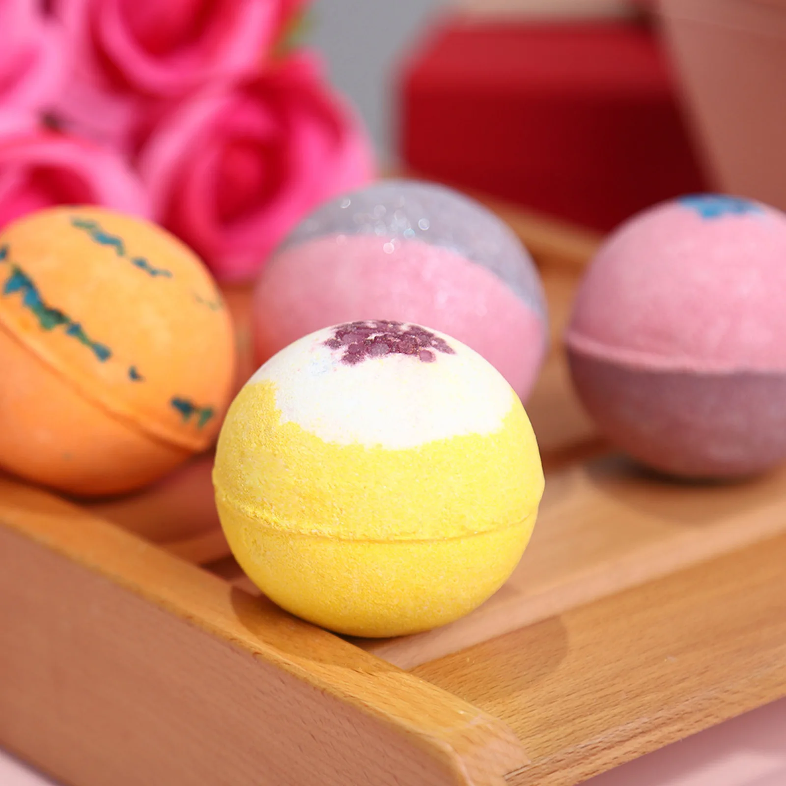 

6pcs Natural Spa Essential Oil Bath Bombs Ball Set for Girlfriends Women Moms Christmas Birthday New Year Gifts