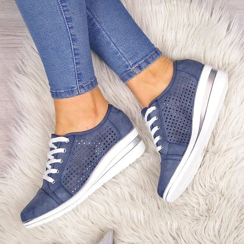 

Women Casual Shoes Summer Flats Shoes Female Hollow Breathable Mesh Casual Shoes for Ladies Beach Sneakers Up Casual Pumps Shoes