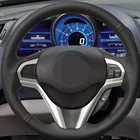 Кожа из микроволокна на заказ для Honda чехол рулевого колеса автомобиля CRZ CR-Z, 2011, 2012, 2013, 2014, 2015, 2016, салона автомобиля