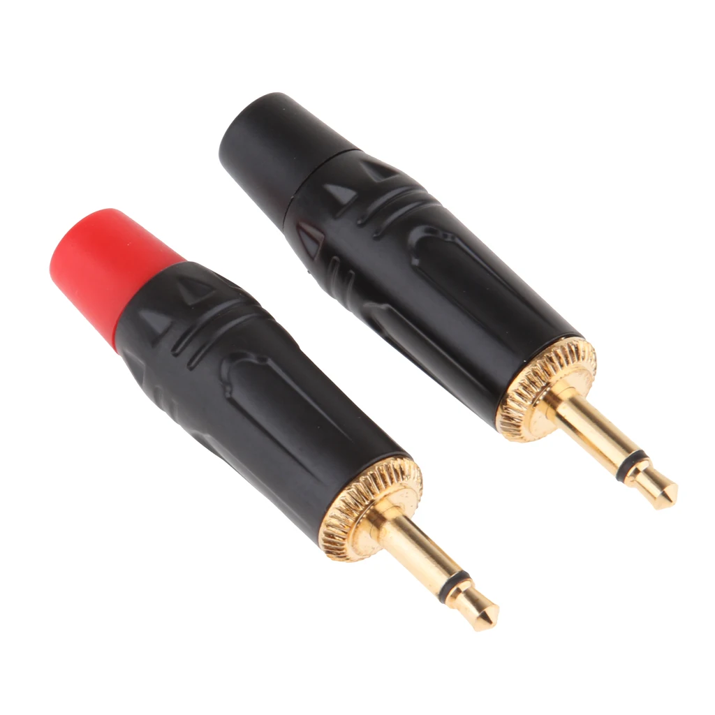 2 х 3 5 мм моно штекер для наушников стерео разъем металлический аудио пайки|Кабели