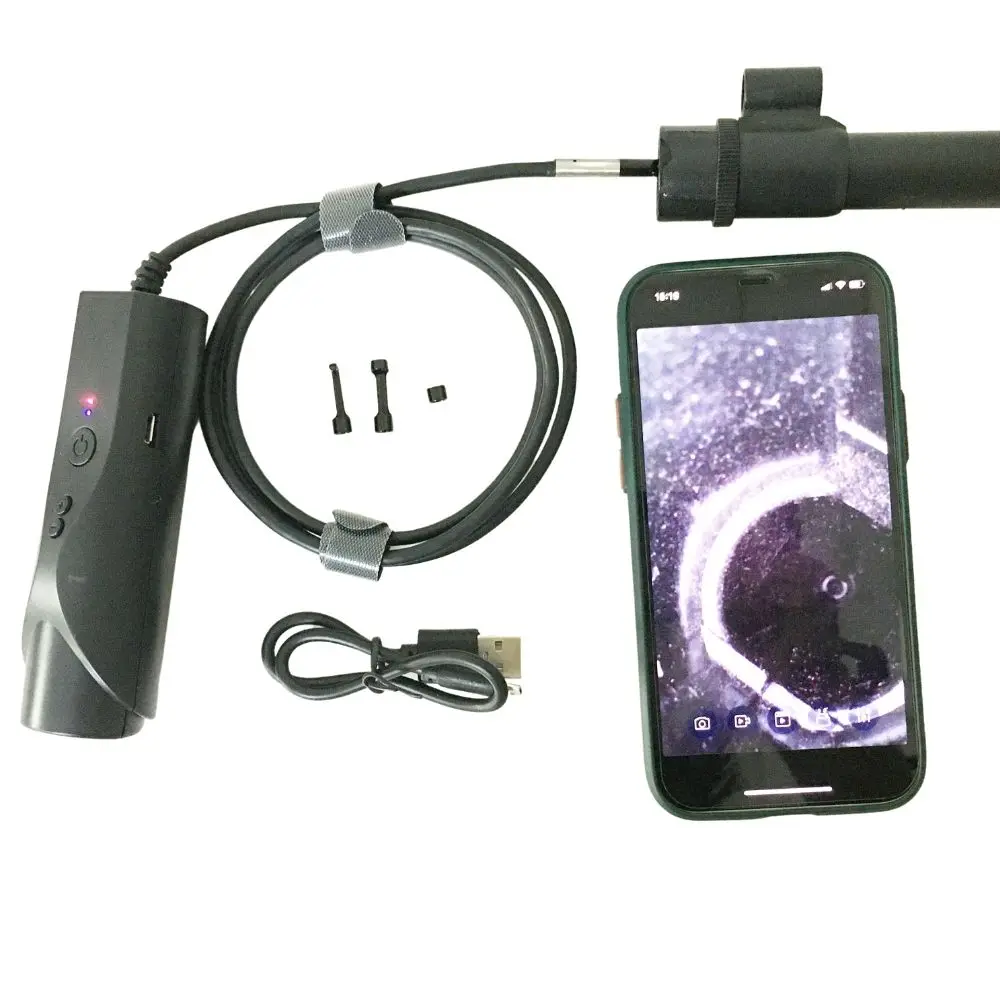 4.9mm Dual Camera Rifle Weapon Borescope 0.2inch Digital Hunting Cleaning Scope with LED Light Side View Use on Mobile - купить по