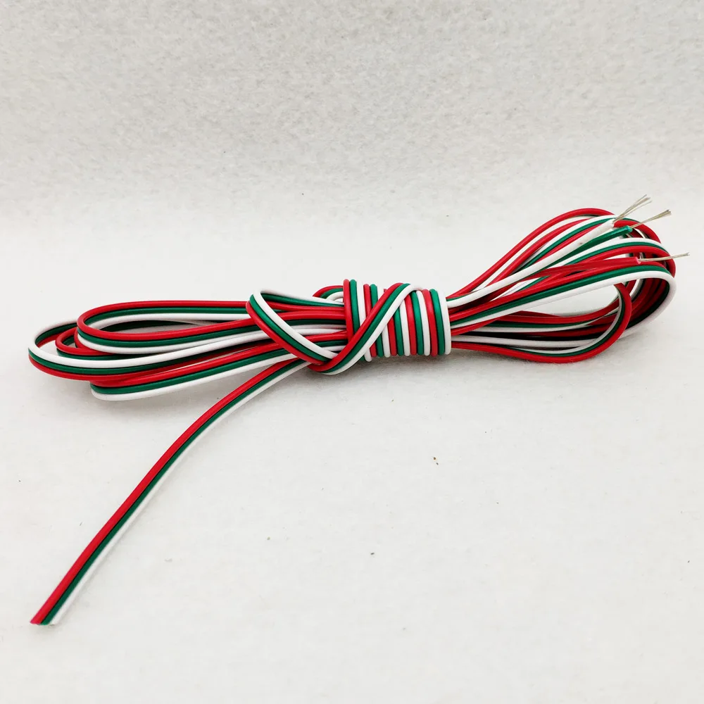 10 м/лот 22 AWG Φ 3 контактный провод (UL2468) удлинительная лента соединитель Луженый