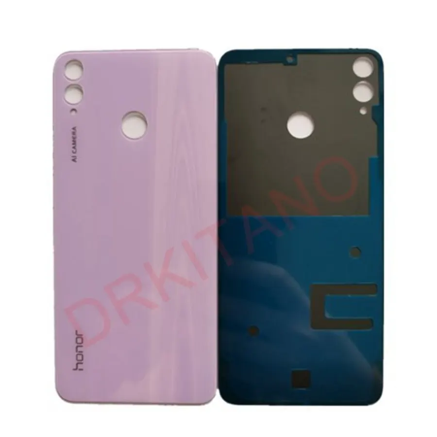 Крышка батарейного отсека Honor 8X JSN-L21 Задняя стеклянная панель Задняя Дверь Корпус чехол для HUAWEI Honor 8X Крышка батарейного отсека с объективом камеры