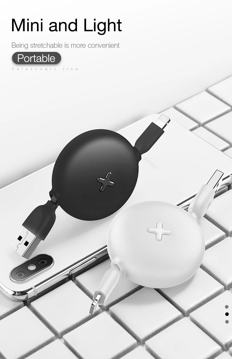 CAFELE Выдвижной USB кабель для lightning type-C кабель быстрой зарядки для iPhone 11 pro max Xiaomi 9 samsung S9 huawei P30