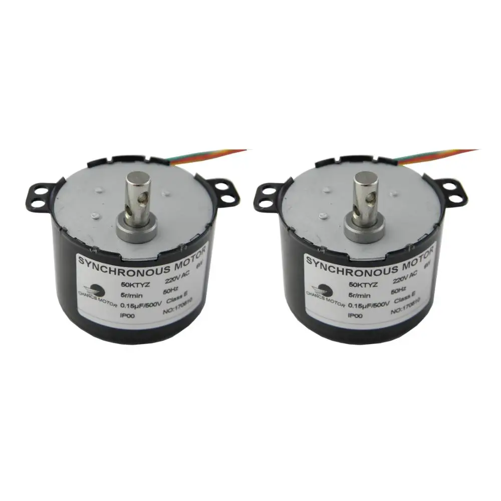 CHACNS  50KTYZ 220V 5RPM Synchronous Geared Motor Electric Synchron Motor 2PCS