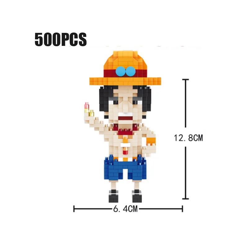 Японское аниме one piece micro diamond block Обезьяна D Luffy Portgas Ace Roronoa Zoro TONY Chopper пиратские