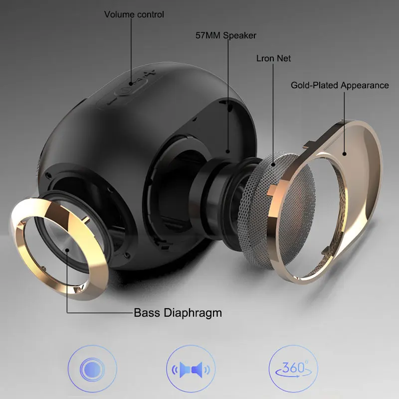 Беспроводная Bluetooth-Колонка X6 Golden Egg новая колонка с сабвуфером Card поддержкой Bluetooth