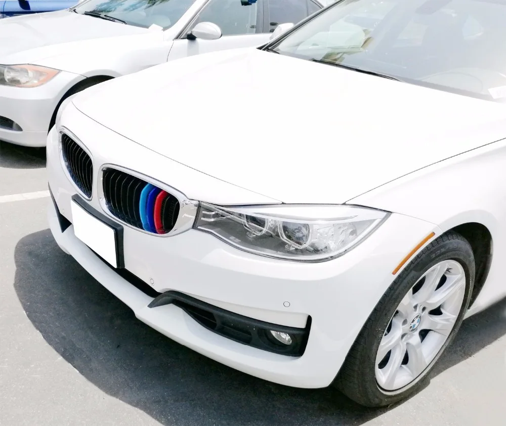 3 цветные решетки вставные планки гриля Пряжка для BMW F34 серии Gran Turismo 3GT хэтчбек 2013