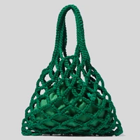 small cotton flax woven mesh tote bag for women 2021 hit female brand female fashion casual designer handbags and purses