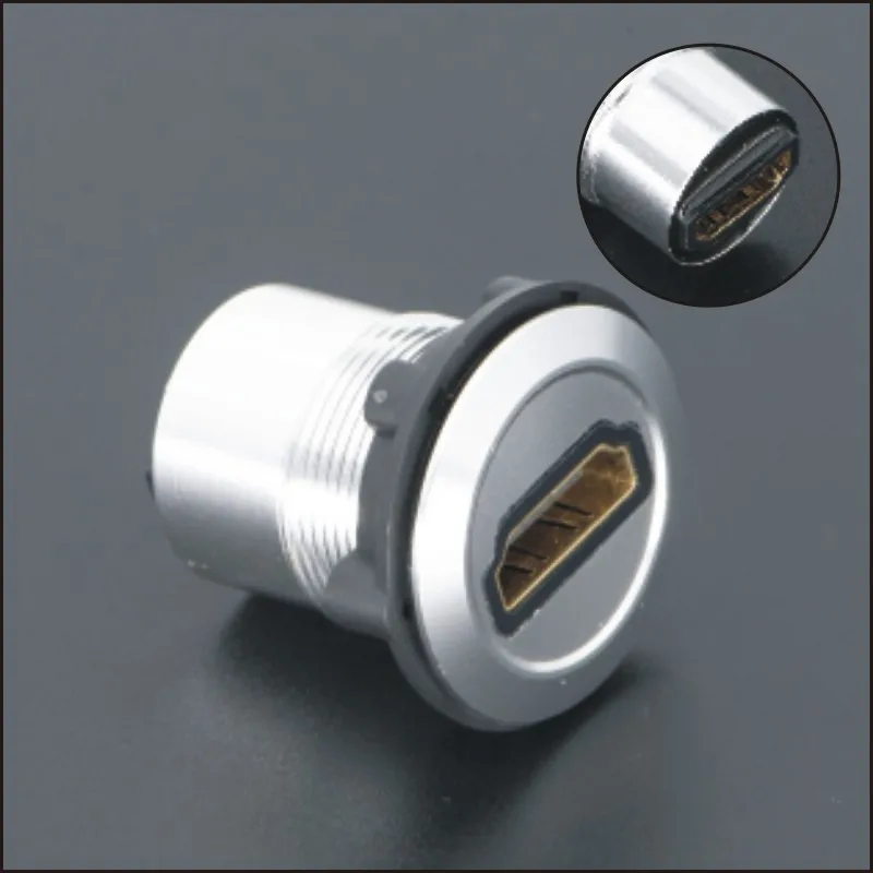 Металлический панельный разъем HDMI диаметр монтажа 22 мм|usb connector|usb female connectorusb |