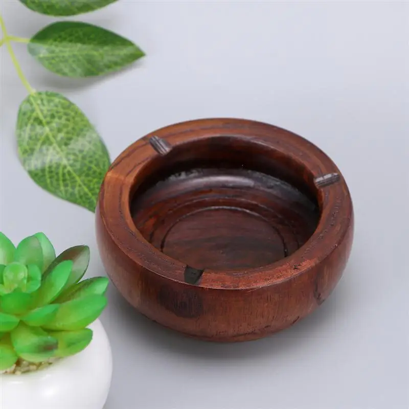 Creative Ashtray Solid Wood Craft Home Decoration Ornaments Bar Smoking Room Accessories (9.5*9.5*4.3cm) | Дом и сад