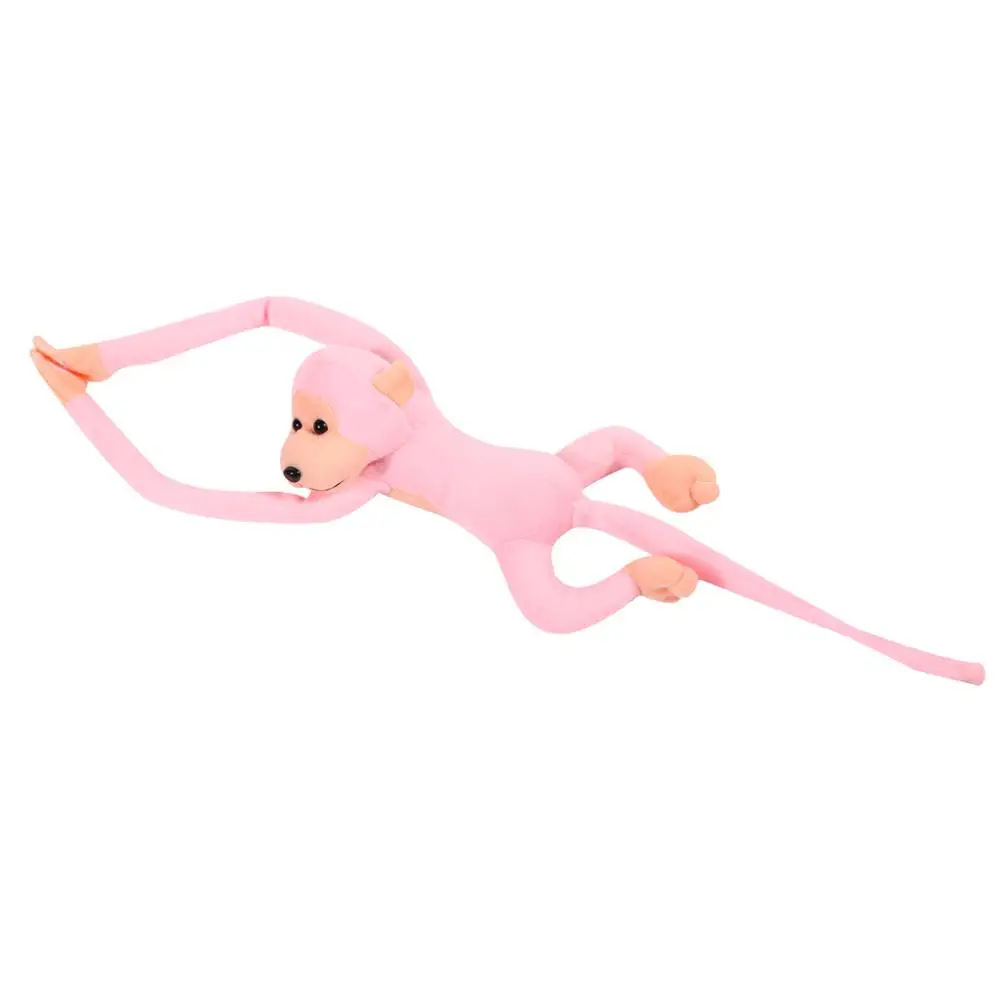 Pink 60 см милые длинные руки хвост Обезьяна Мягкая Плюшевая Кукла игрушка для ребенка Спящая Успокаивающая животное обезьяна украшение дома шторы висячая кукла - Цвет: Pink