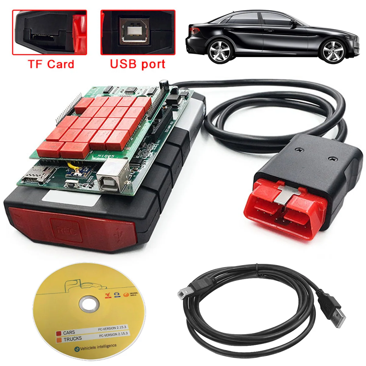 

Car Battery Relay Tester DS150 V9 VCI 150E TCS CDP Bluetooth Relay Module 12V Automotive Relay Tester Analyzer Diagnostic Tool