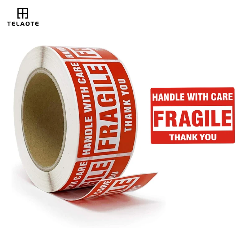 

[1 рулон, 500 этикеток] 2 х3 дюйма, хрупкие наклейки, ручка с предупреПредупреждение ющей упаковкой, спасибо за доставку, этикетки-Перманентный ...