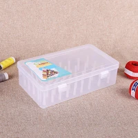42 axis sewing threads box transparent needle wire empty containers box organizer threads holder sew storage container h4y3