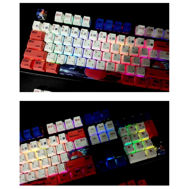 

134 key Replaceable PBT Keycaps Lettering Keys OEM Injection Mechanical Key Cap