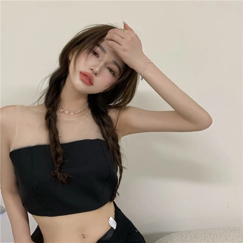 

Summer Sexy Strap Blouse Tops Women Casual Backless Designer Bow Sweet Y2k Blouse Shirt Korean Chiffon Sleeveless Cute Tops 2021