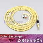 Кабель для наушников LN006481, 3,5 мм, 2,5 мм, 4,4 мм, 8 ядер, 99.99% чистое серебро + золото, для освещения UE Live UE6Pro SUPERBAX IPX