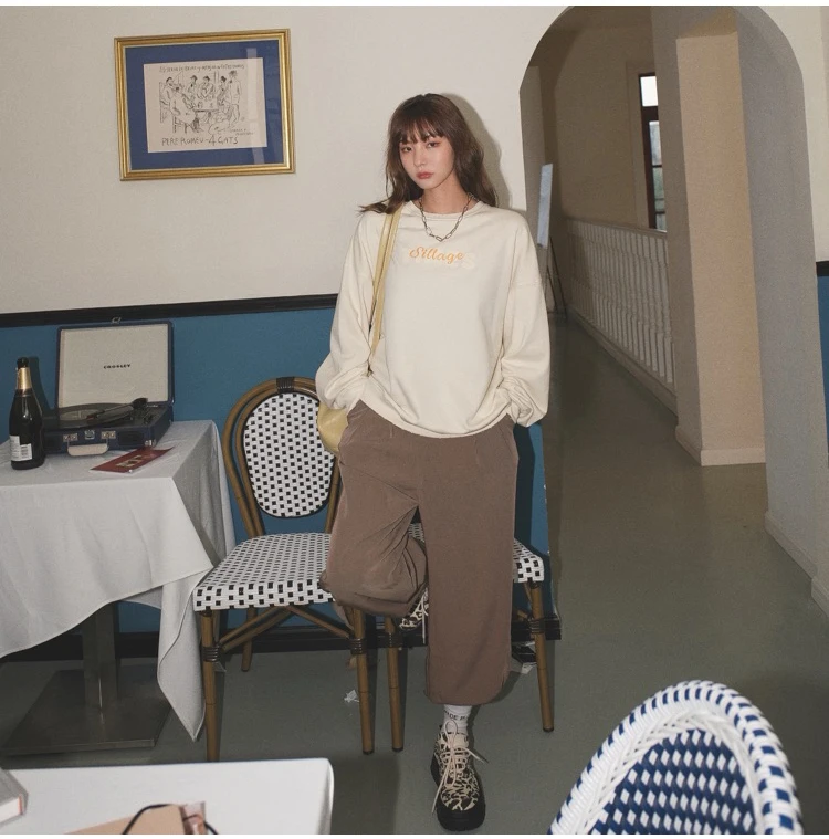 

Kimotimo Women Pants Korean Style 2021 Spring Ins Street Casual High Waist Drape Suit Pants All-match Loose Thin Harem Pants