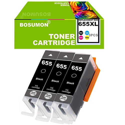 4 Black Bosumon для hp 655 hp 655 Совместимость BK чернильный картридж с чипом для hp с чернилами hp Deskjet 3525 4615 4625 5525 6520 6525 6625 принтер - Цвет: 4 Black