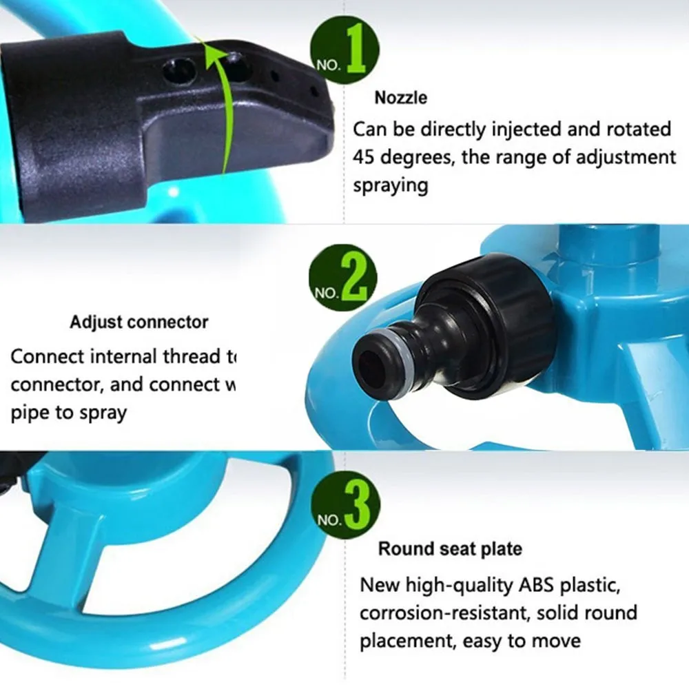 

Garden Lawn Sprinkler Automatic Garden Water Sprinklers Lawn Irrigation Rotation 360 Watering Lawn Plants Flowers Summer
