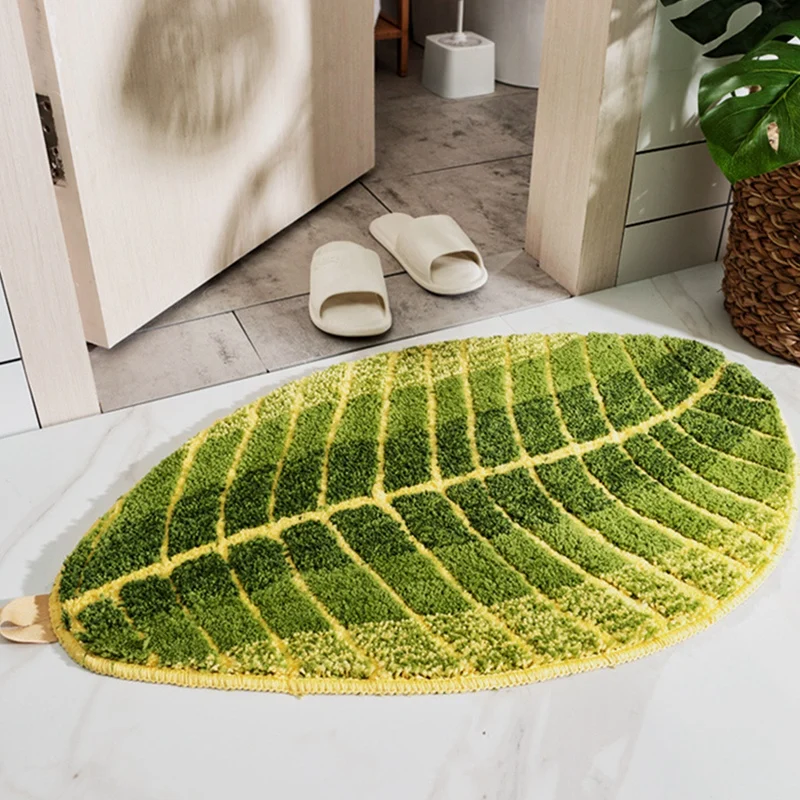 Нескользящие кухонные коврики и красивые в форме листьев для кухни пола ванной