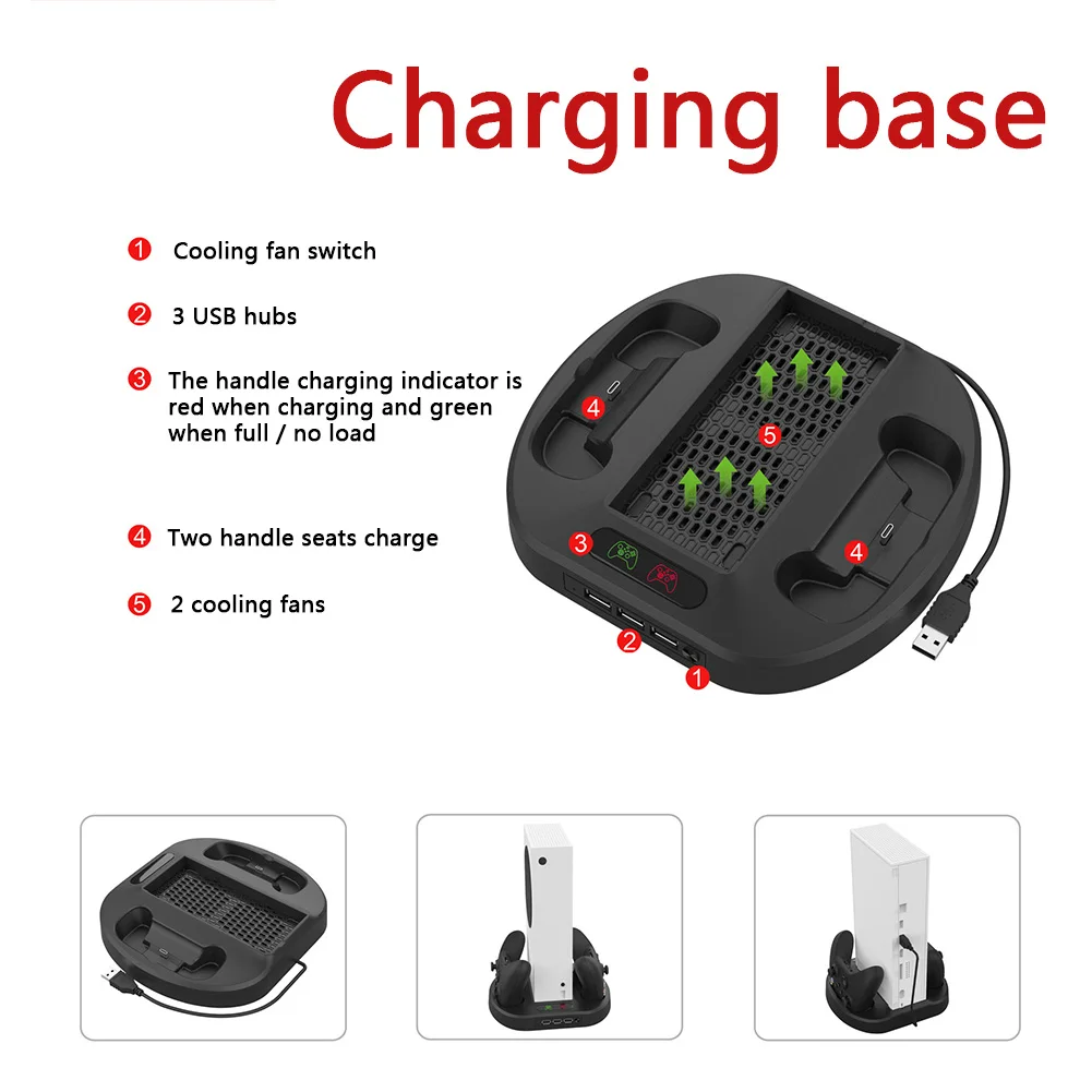 electronic machine accessories game console cooling vertical stand for xbox series s dual controller charger free global shipping