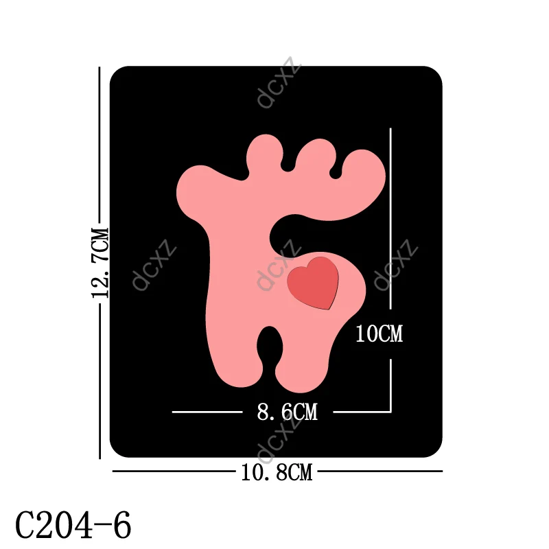 Новый Рождественский олень деревянные штампы скрапбукинга C204 6 резки подходит